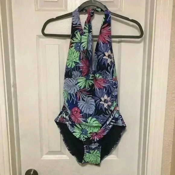 Tommy Hilfiger Women's Halter One Piece Swimsuit - Picture 2 of 9